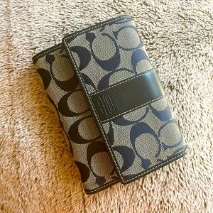 Coach tri fold monogrammed wallet